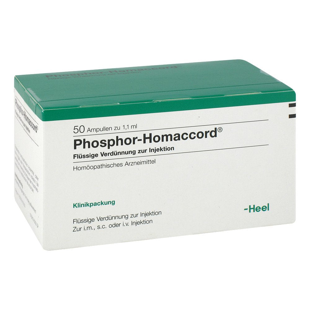 Das Produktfoto zeigt Phosphor Homaccord Ampullen (50 stk) PZN 00807470