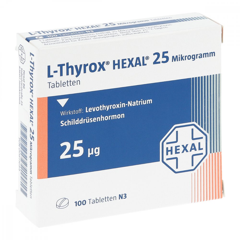 L-Thyrox Hexal 25 Mikrogramm Tabletten (100 stk)