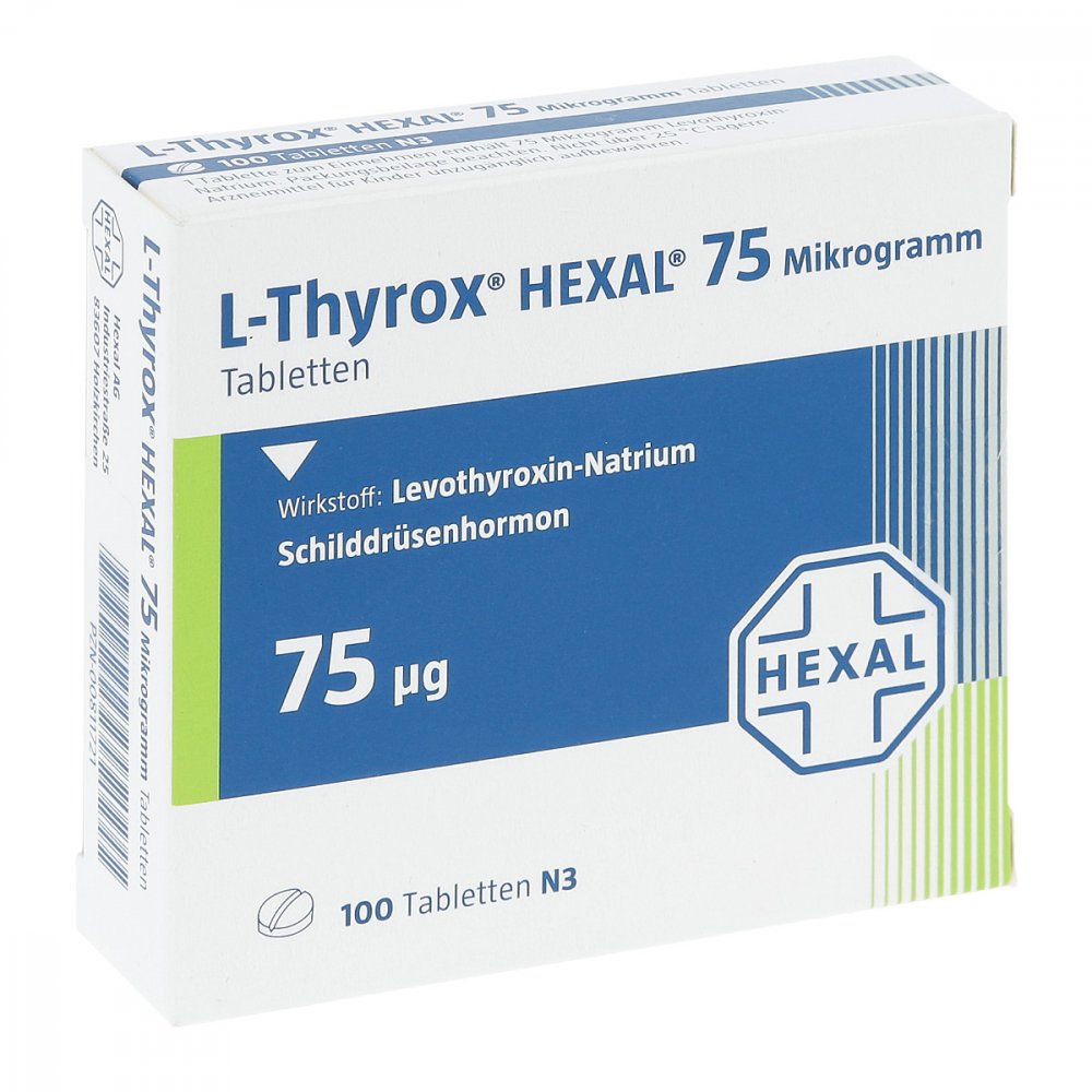 L-Thyrox Hexal 75 Mikrogramm Tabletten (100 stk)