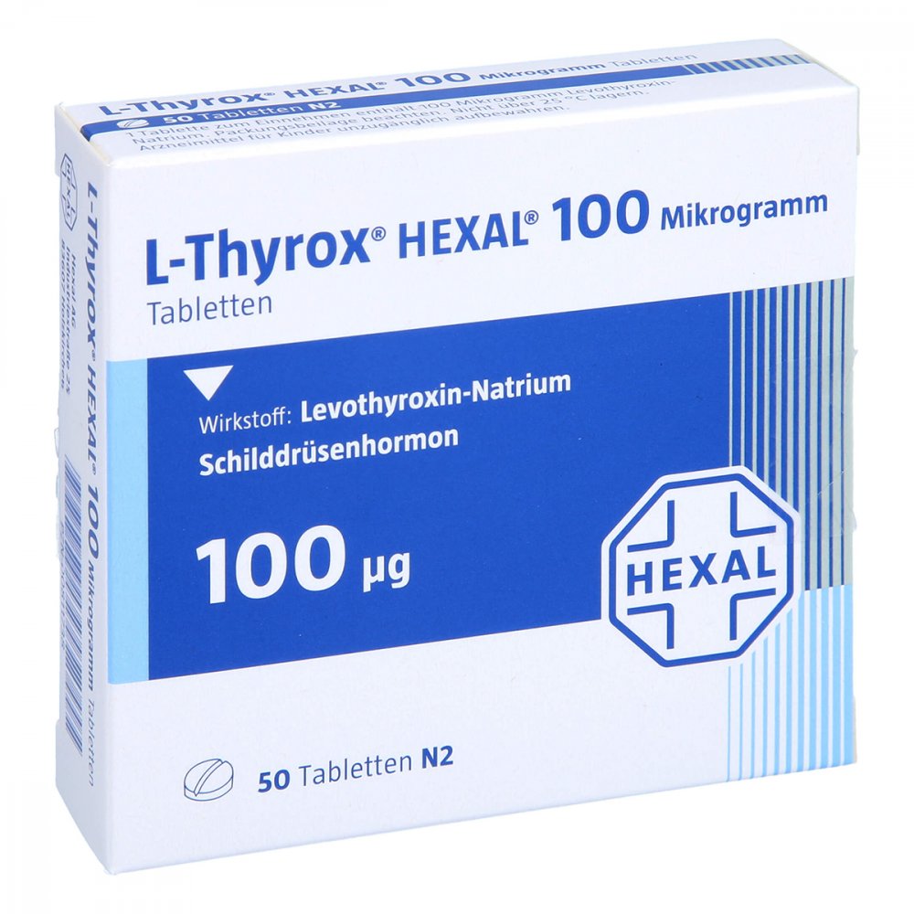 L-Thyrox Hexal 100 Mikrogramm Tabletten (50 stk)