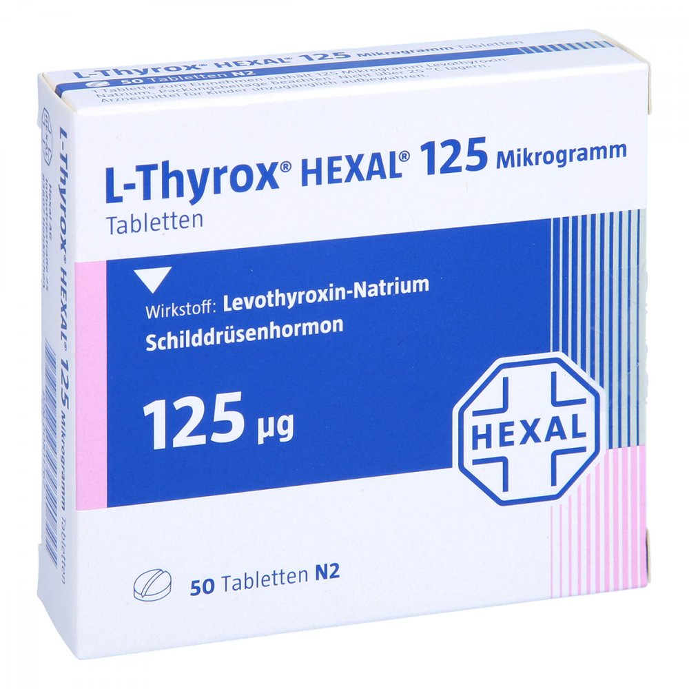 L-Thyrox Hexal 125 Mikrogramm Tabletten (50 stk)