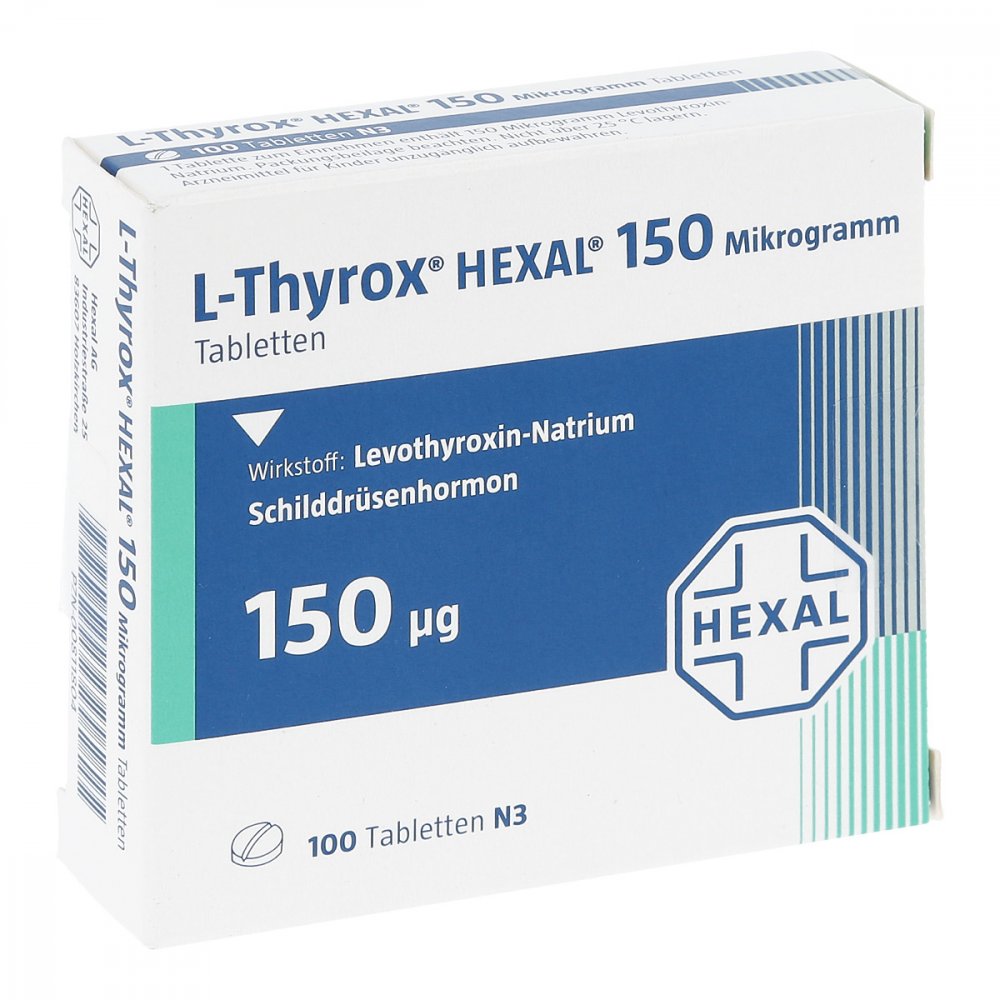 L-Thyrox Hexal 150 Mikrogramm Tabletten (100 stk)