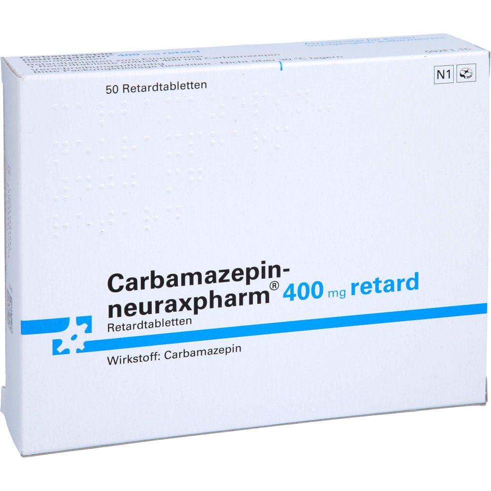 Das Produktfoto zeigt Carbamazepin-Neuraxpharm 400 Retard Tabl. (50 stk) PZN 00816842