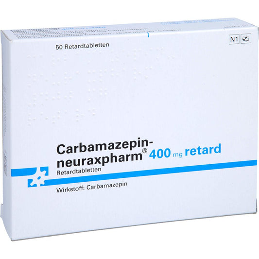 Das Produktfoto zeigt Carbamazepin-Neuraxpharm 400 Retard Tabl. (50 stk) PZN 00816842