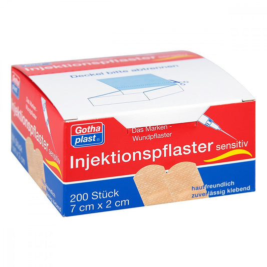 Das Produktfoto zeigt Gothaplast Injektionspfl.Sensitiv 2x7 Cm (200 stk) PZN 00820950