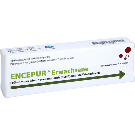 Das Produktfoto zeigt Encepur Erwachsene Fertigspritzen (0.5 ml) PZN 00821524