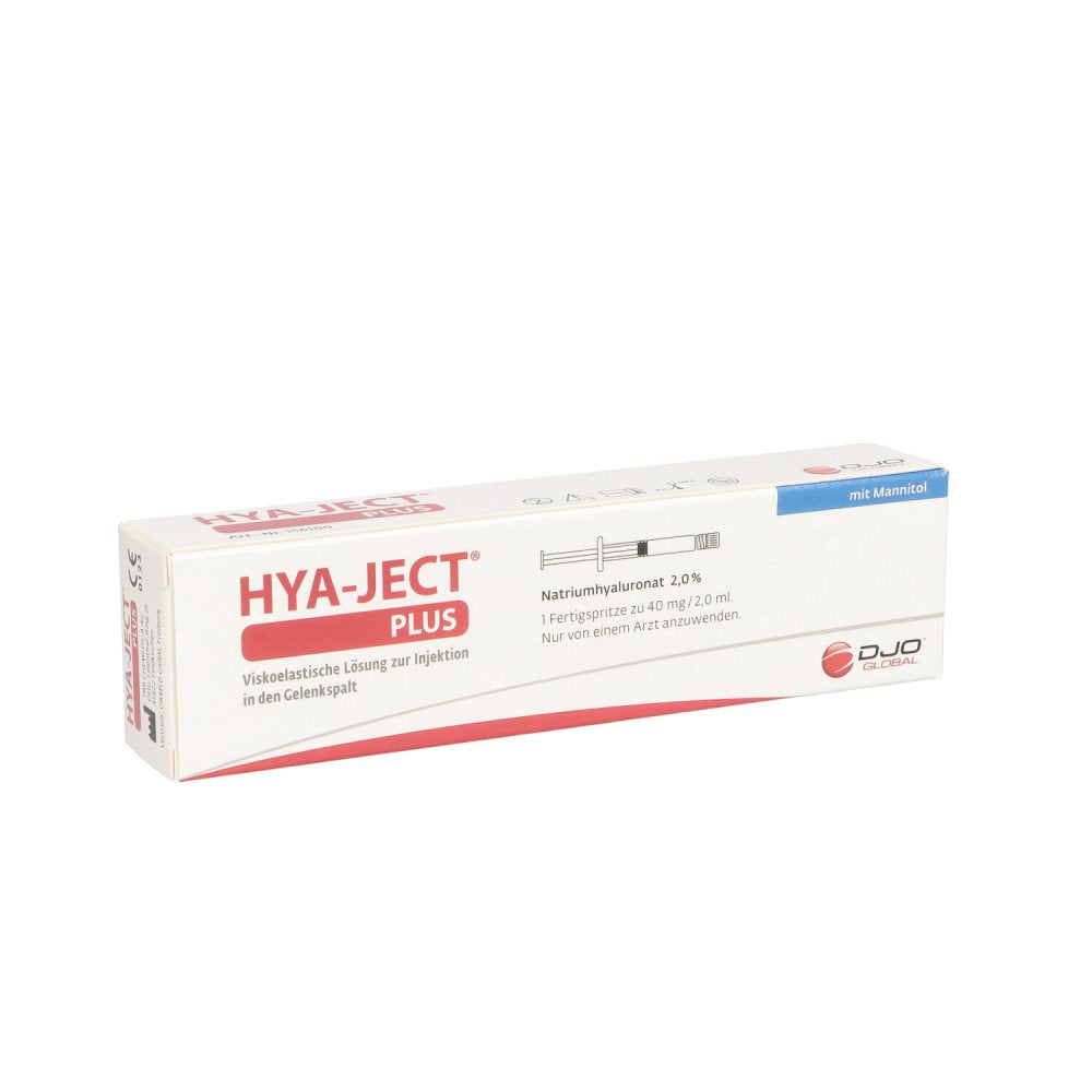 Das Produktfoto zeigt Hya-Ject Plus Fertigspritzen (2 ml) PZN 00826266