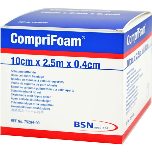 Das Produktfoto zeigt Comprifoam 0,4 Cmx10 Cmx2,5 M Rolle (1 stk) PZN 00831072