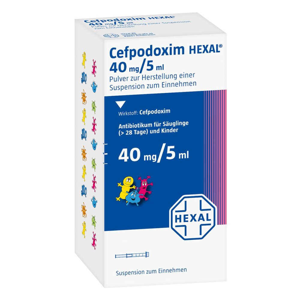 Cefpodoxim Hexal 40 Mg/5 Ml Plv.Herst.Susp.Z.Einn. (2X100 ml)