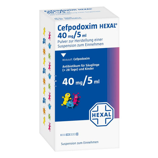 Cefpodoxim Hexal 40 Mg/5 Ml Plv.Herst.Susp.Z.Einn. (2X100 ml)