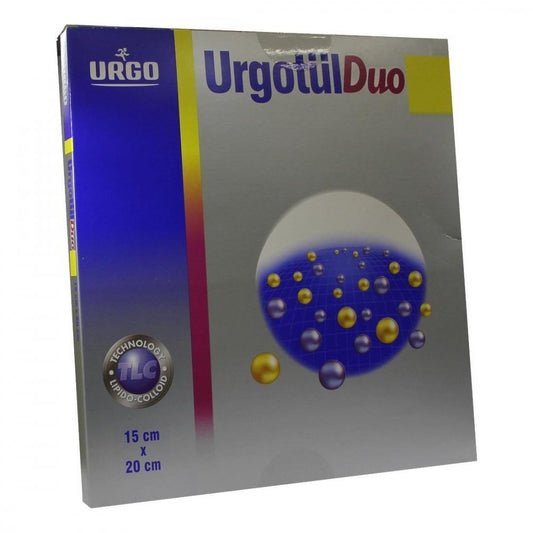 Das Produktfoto zeigt Urgotül Duo 15x20 Cm Wundgaze (5 stk) PZN 00834142