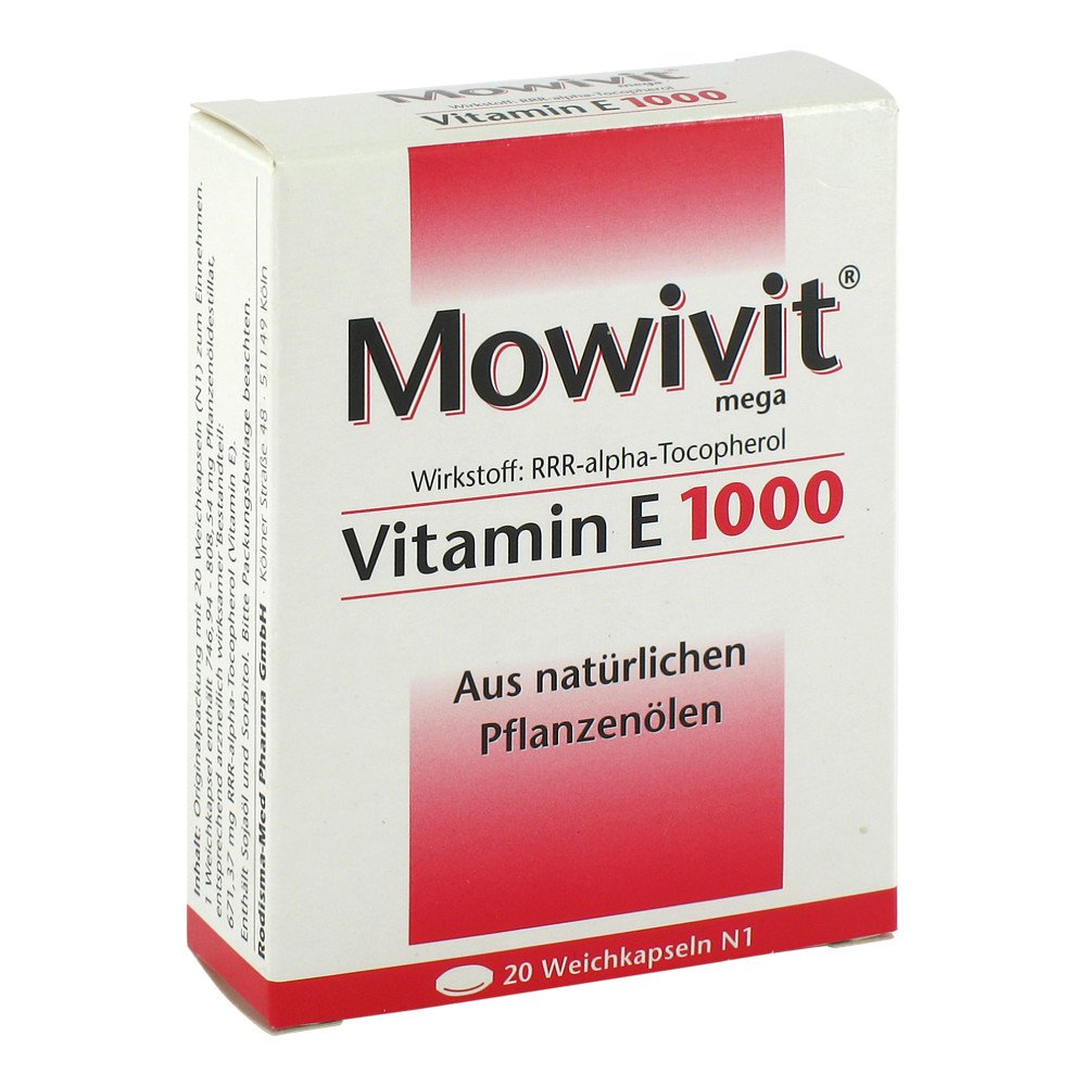 Mowivit Vitamin E 1000 Kapseln (20 stk)