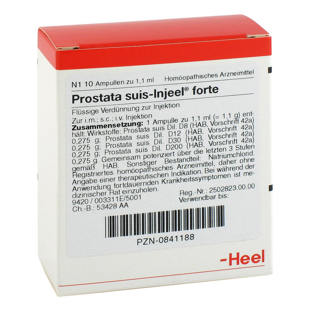Das Produktfoto zeigt Prostata Suis Injeel Forte Ampullen (10 stk) PZN 00841188