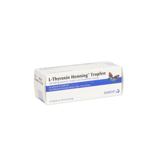 Das Produktfoto zeigt L-Thyroxin Henning Tropfen (30 ml) PZN 00842331