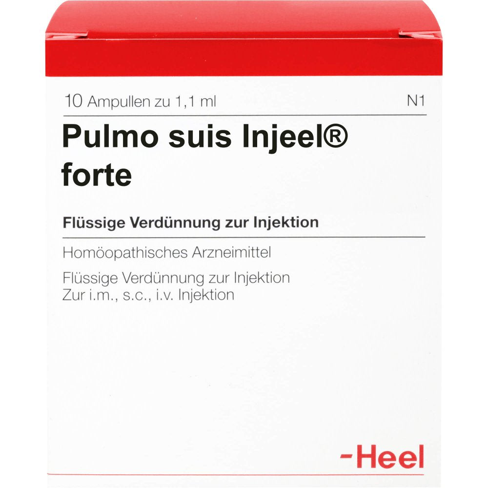 Das Produktfoto zeigt Pulmo Suis Injeel Forte Ampullen (10 stk) PZN 00845683