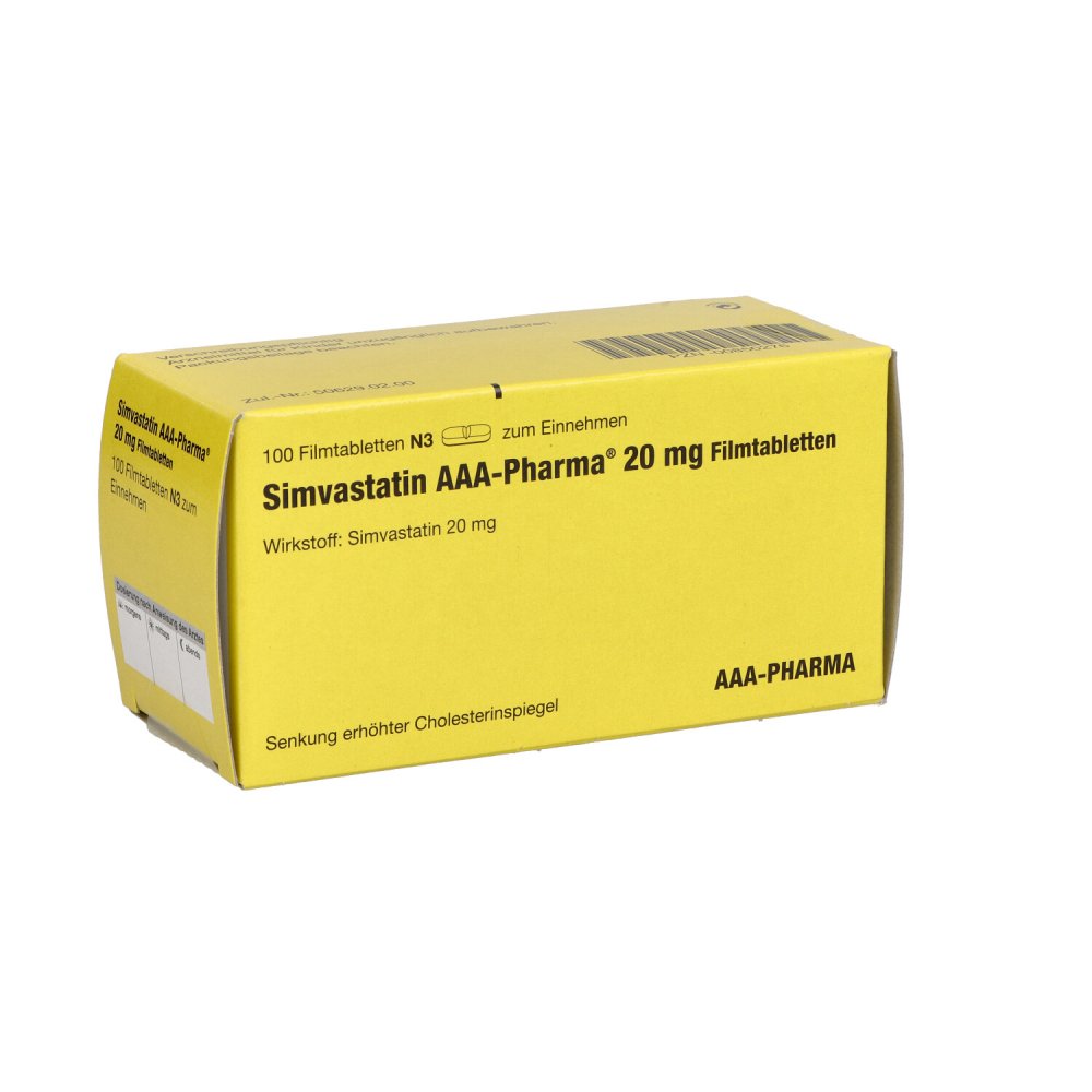 Simvastatin 20 Aaa-Pharma Filmtabletten (100 stk)