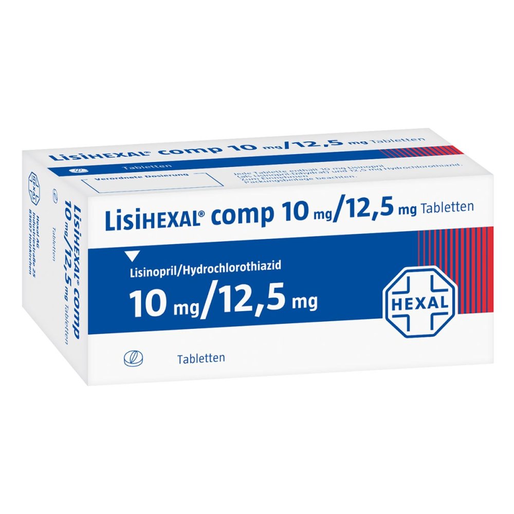 Das Produktfoto zeigt Lisihexal Comp. 10 Mg/12,5 Mg Tabletten (50 stk) PZN 00850342