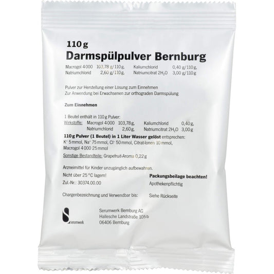 Das Produktfoto zeigt Darmspülpulver Bernburg 110 G (100 stk) PZN 00857002