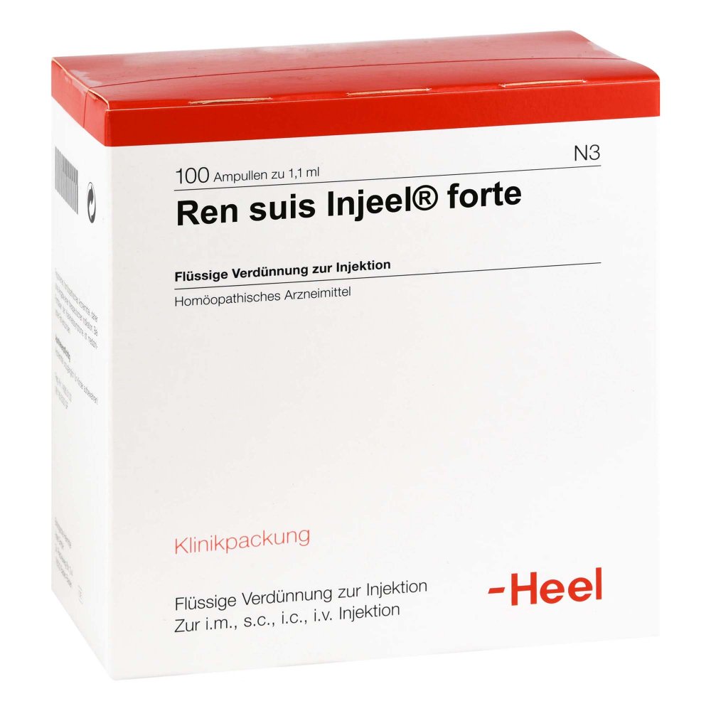 Das Produktfoto zeigt Ren Suis Injeel Forte Ampullen (100 stk) PZN 00864433