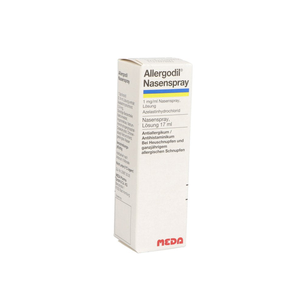 Das Produktfoto zeigt Allergodil Nasenspray (17 ml) PZN 00878292