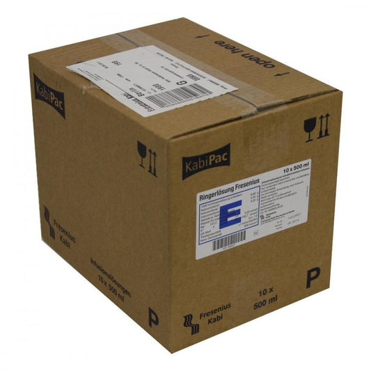 Das Produktfoto zeigt Ringer Lösung Fresenius Plastik (10X500 ml) PZN 00880627