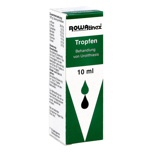 Das Produktfoto zeigt Rowatinex Tropfen (10 ml) PZN 00888385