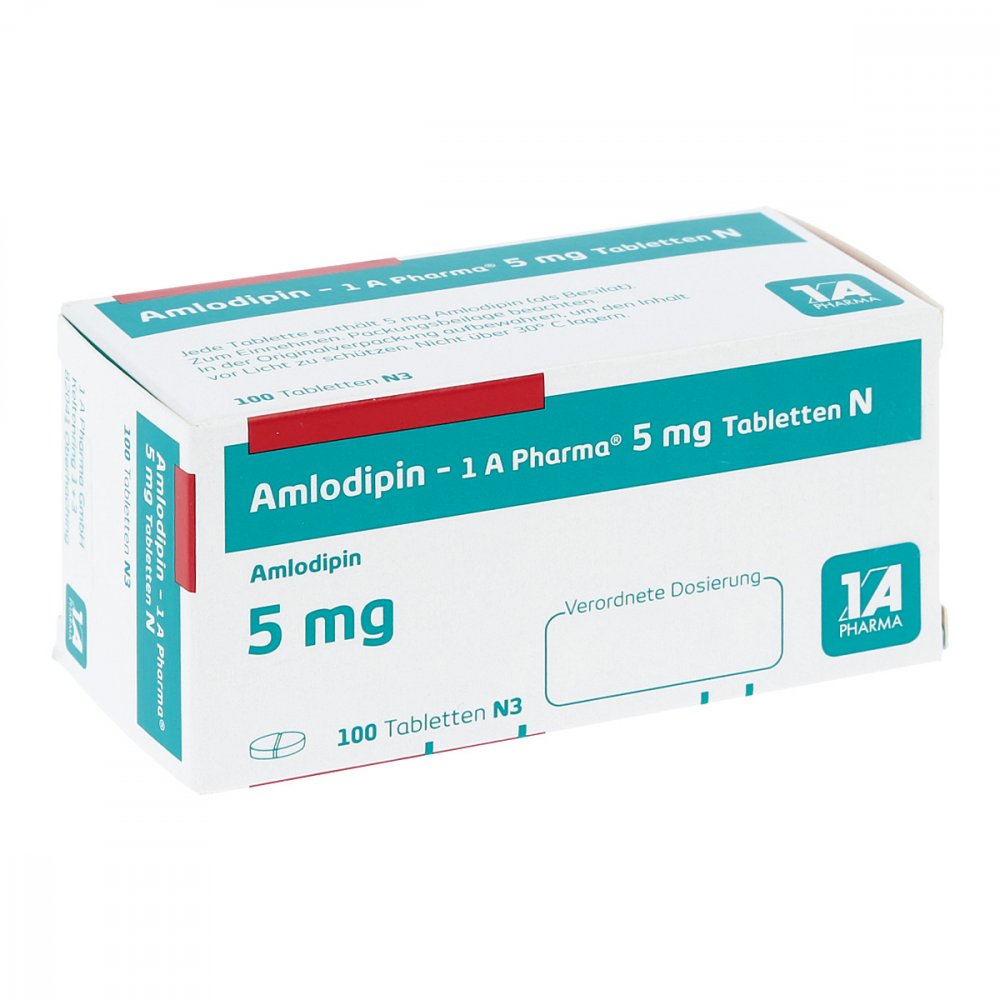 Amlodipin-1a Pharma 5 Mg Tabletten N (100 stk)
