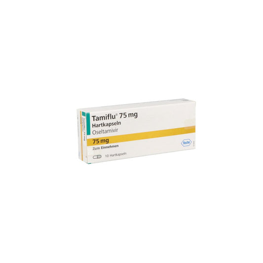 Das Produktfoto zeigt Tamiflu 75 Mg Hartkapseln (10 stk) PZN 00890287