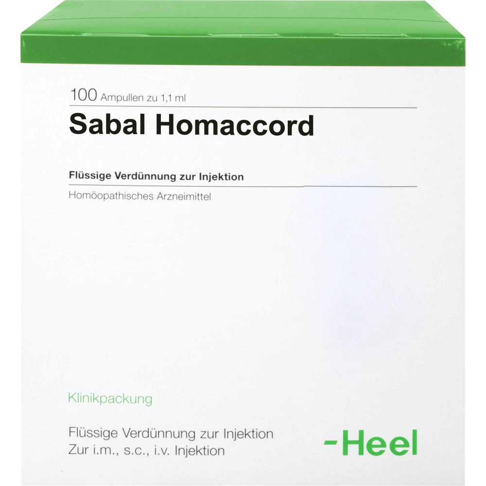 Das Produktfoto zeigt Sabal Homaccord Ampullen (100 stk) PZN 00893541
