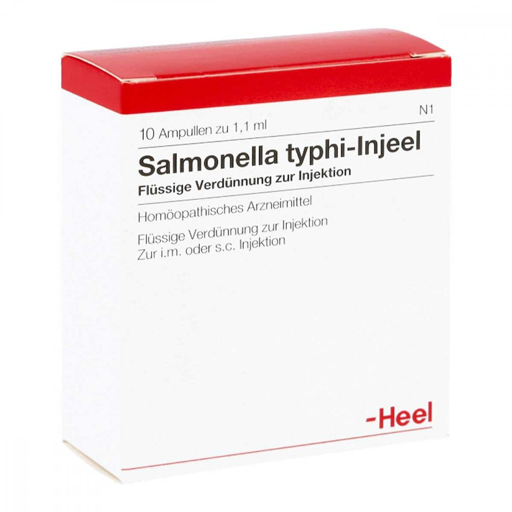 Das Produktfoto zeigt Salmonella Typhi Injeel Ampullen (10 stk) PZN 00896999