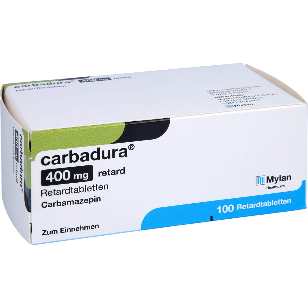 Das Produktfoto zeigt Carbadura 400 Mg Retard Tabl. (100 stk) PZN 00914148