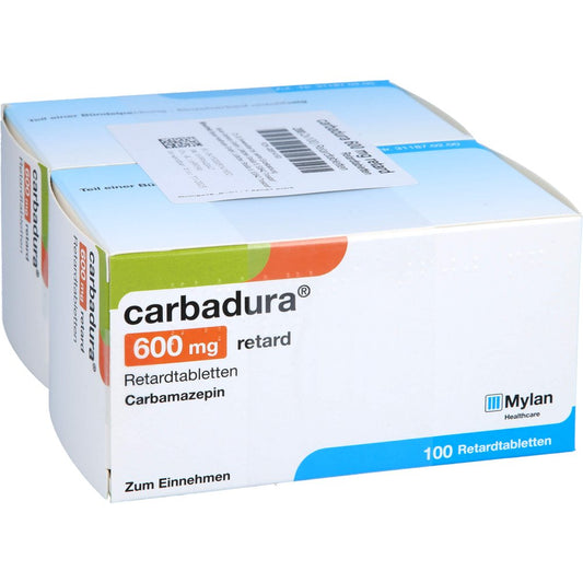 Das Produktfoto zeigt Carbadura 600 Mg Retard Tabl. (200 stk) PZN 00914183