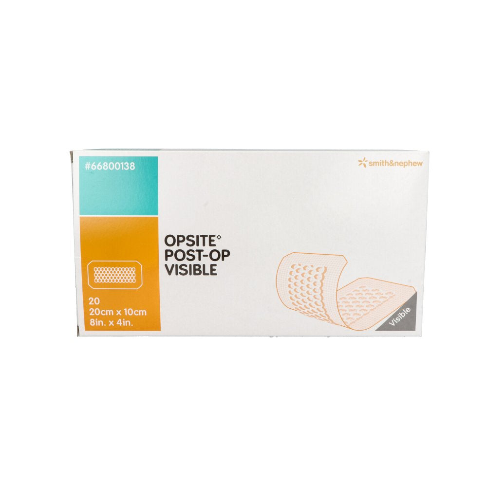 Das Produktfoto zeigt Opsite Post-Op Visible 10x20 Cm Verband (20 stk) PZN 00919329