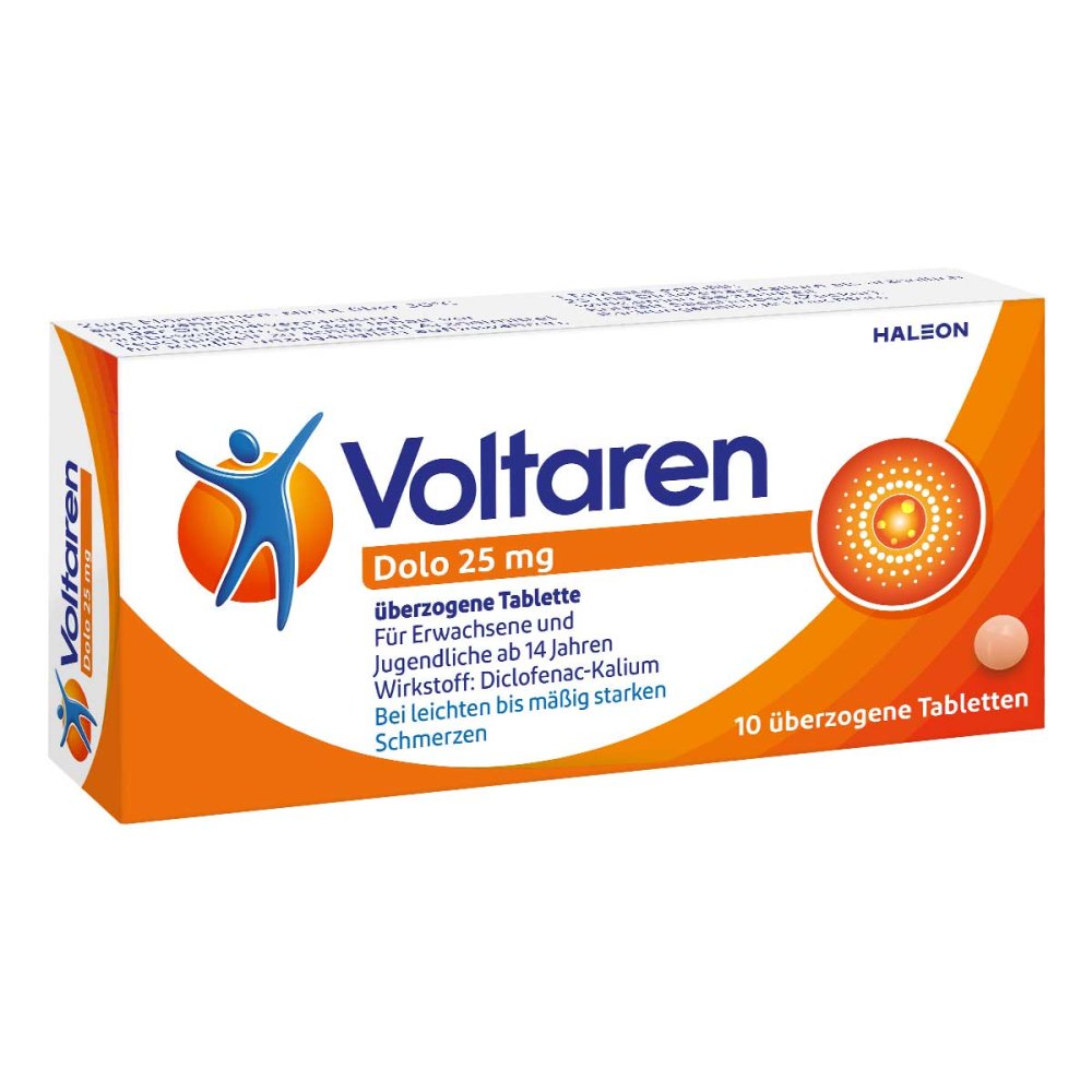 Voltaren Dolo 25 Mg Überzogene Tabletten (10 stk)