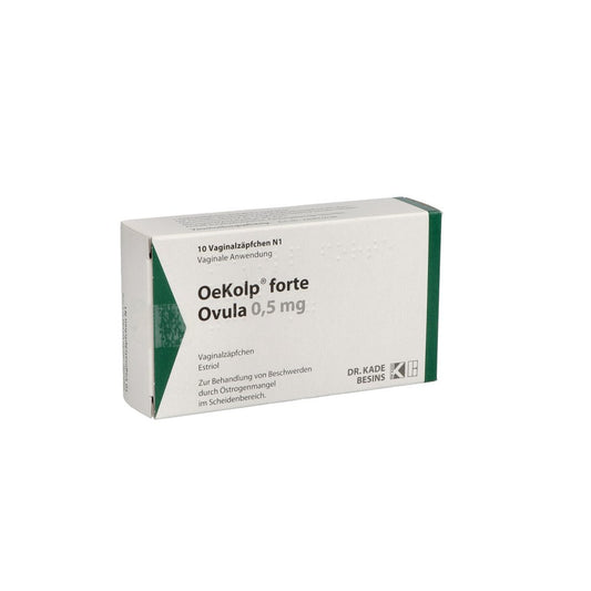 Das Produktfoto zeigt Oekolp Forte Ovula 0,5 Mg (10 stk) PZN 00930839