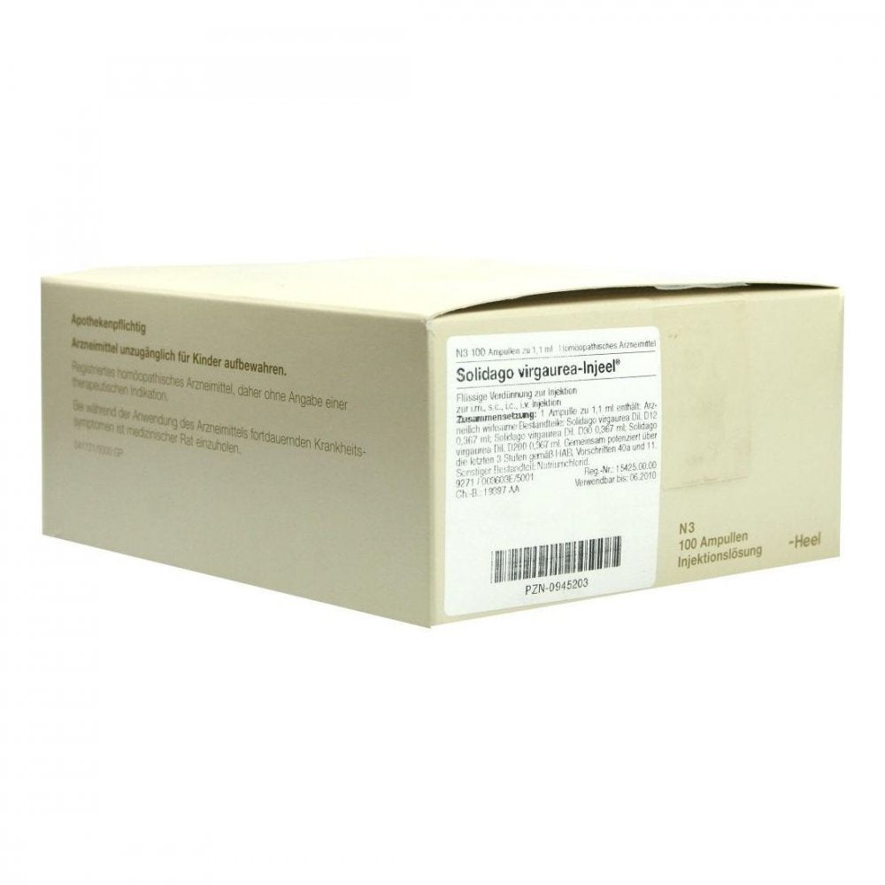 Das Produktfoto zeigt Solidago Virgaurea Injeel Ampullen (100 stk) PZN 00945203