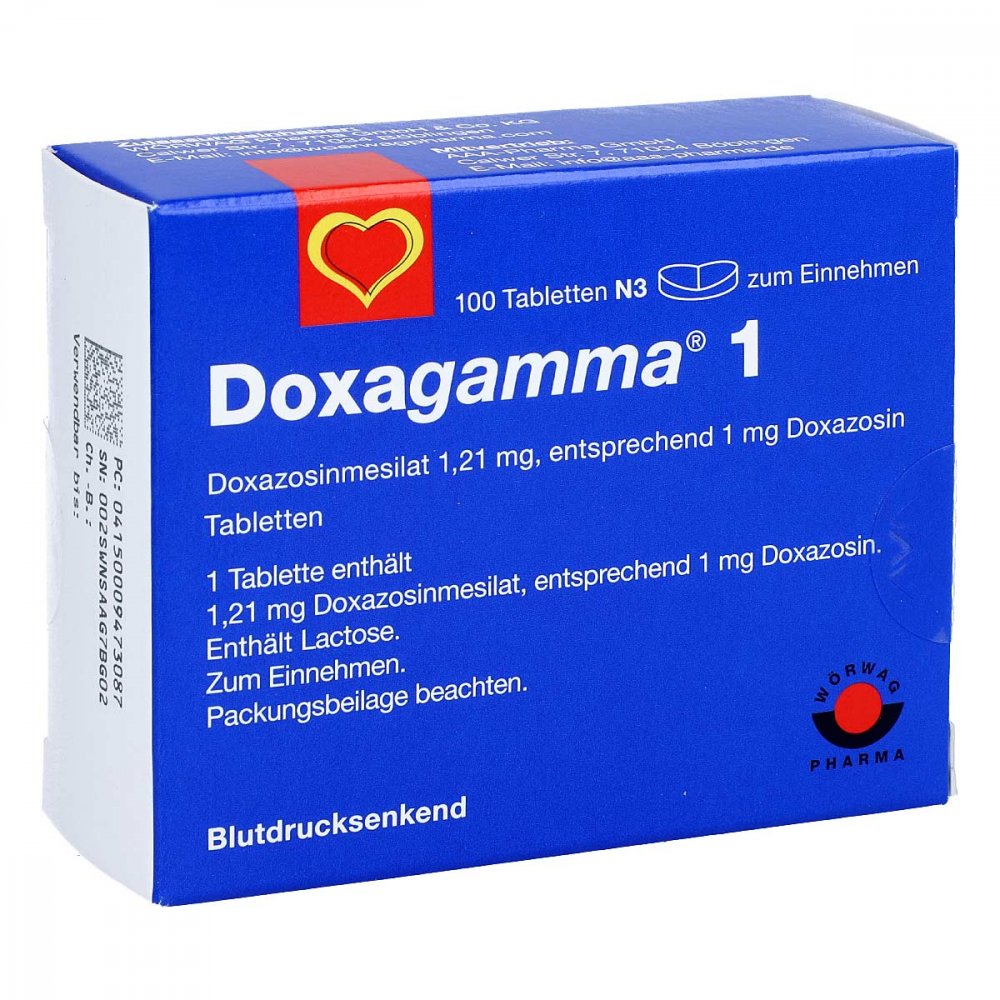 Das Produktfoto zeigt Doxagamma 1 Mg Tabletten (100 stk) PZN 00947308