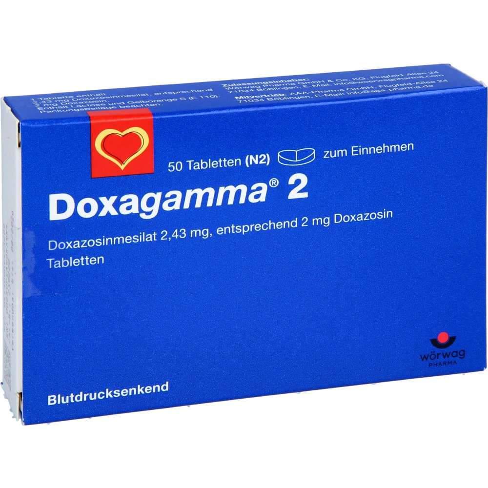 Das Produktfoto zeigt Doxagamma 2 Mg Tabletten (50 stk) PZN 00947320