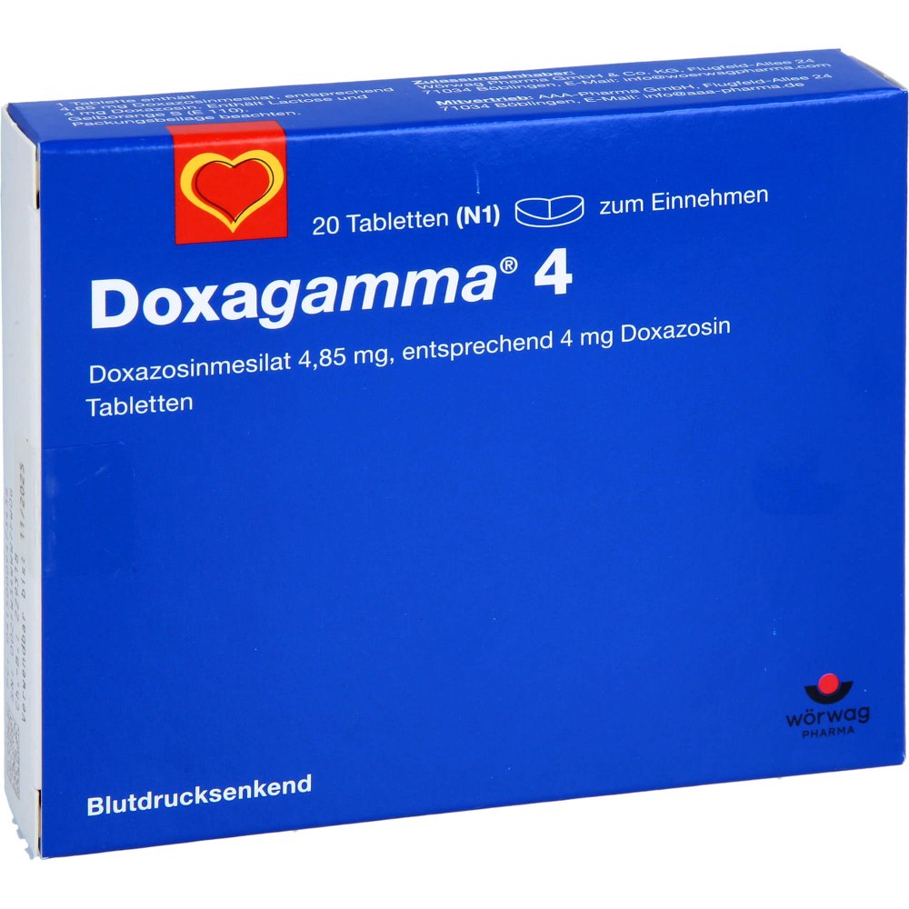 Das Produktfoto zeigt Doxagamma 4 Mg Tabletten (20 stk) PZN 00947343