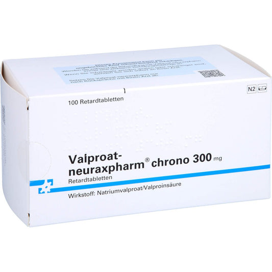 Das Produktfoto zeigt Valproat-Neuraxpharm Chrono 300 Mg Retardtabletten (100 stk) PZN 00947917