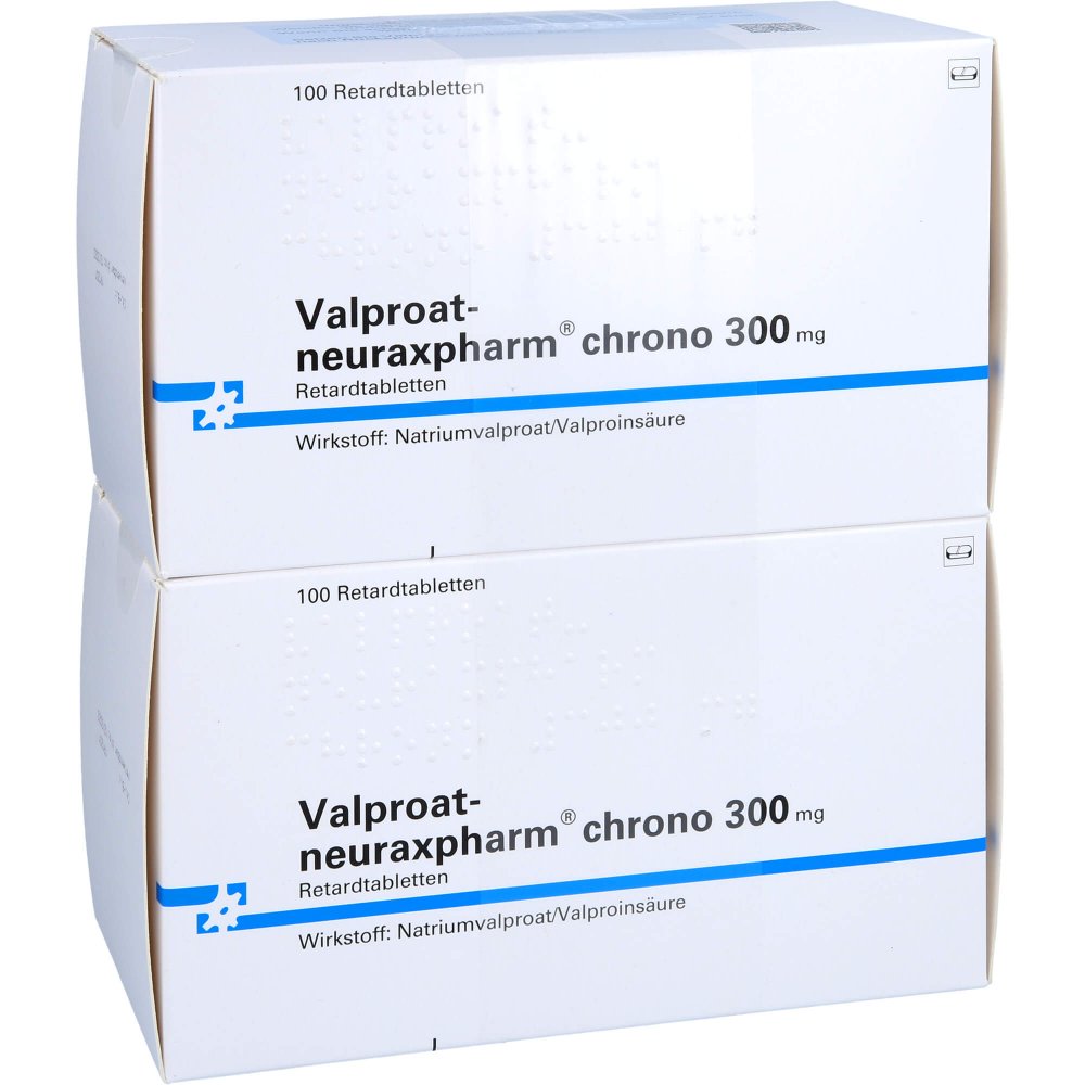 Das Produktfoto zeigt Valproat-Neuraxpharm Chrono 300 Mg Retardtabletten (200 stk) PZN 00951391
