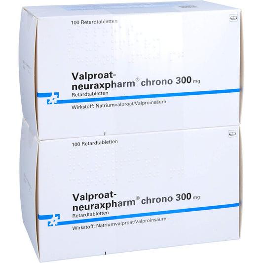 Das Produktfoto zeigt Valproat-Neuraxpharm Chrono 300 Mg Retardtabletten (200 stk) PZN 00951391