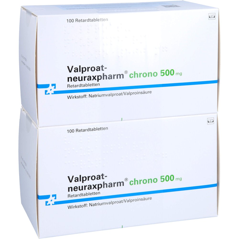 Das Produktfoto zeigt Valproat-Neuraxpharm Chrono 500 Mg Retardtabletten (200 stk) PZN 00951445
