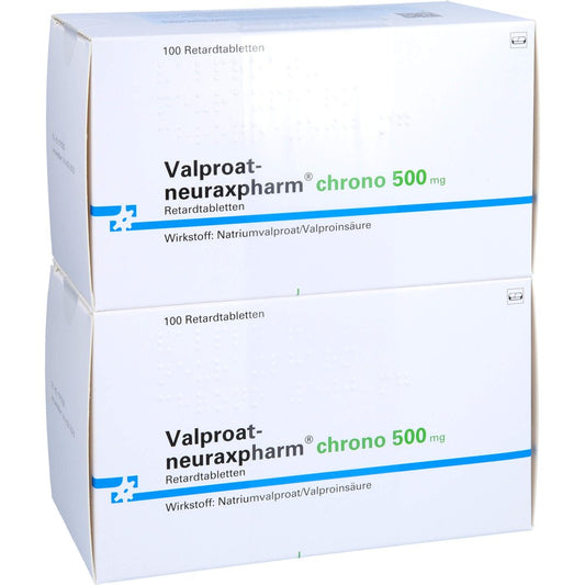 Das Produktfoto zeigt Valproat-Neuraxpharm Chrono 500 Mg Retardtabletten (200 stk) PZN 00951445