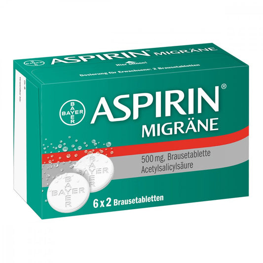 Aspirin Migräne 500 Mg Brausetabletten (12 stk)