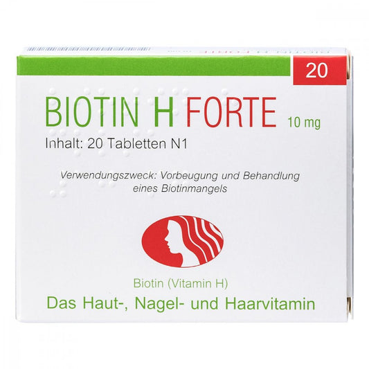Das Produktfoto zeigt Biotin H Forte 10 Mg Tabletten (20 stk) PZN 00964471