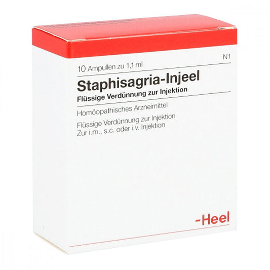 Das Produktfoto zeigt Staphisagria Injeel Ampullen (10 stk) PZN 00966501