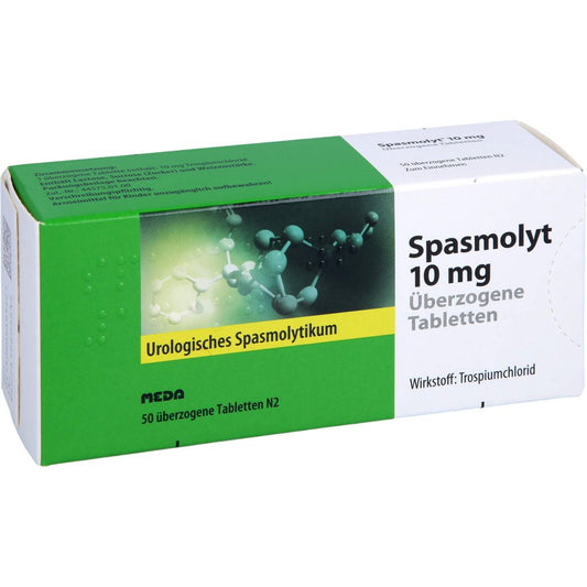 Das Produktfoto zeigt Spasmolyt 10 Mg Überzogene Tabletten (50 stk) PZN 00969362