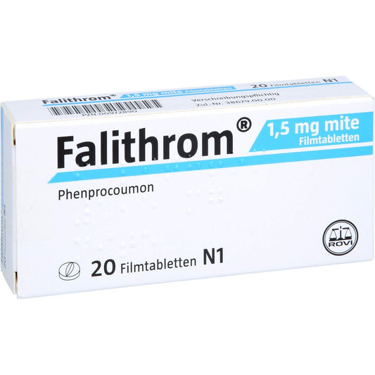 Das Produktfoto zeigt Falithrom 1,5 Mg Mite Filmtabletten (20 stk) PZN 00972890