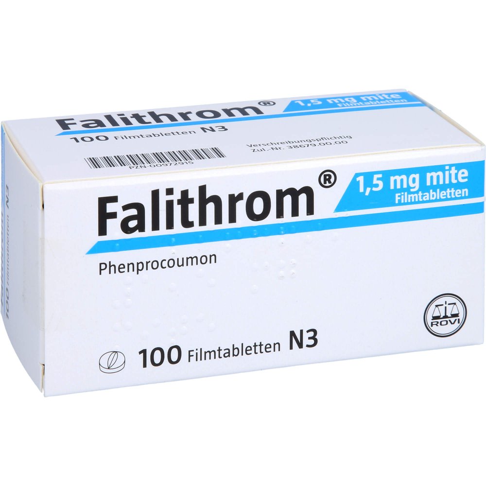 Das Produktfoto zeigt Falithrom 1,5 Mg Mite Filmtabletten (100 stk) PZN 00972915